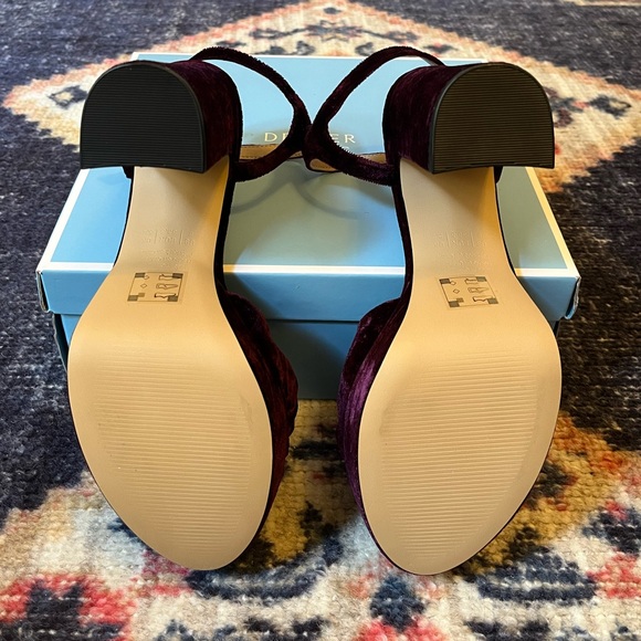 Draper James Paloma Platform - Burgundy Velvet - Picture 5 of 7